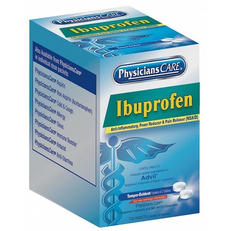 Physicianscare Pain Relief, Tablet, PK125 90109