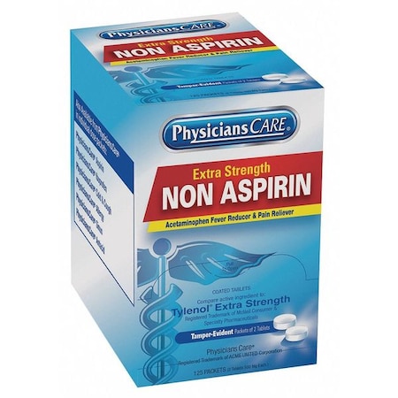 Physicianscare Non-Aspirin, Tablet, 500mg, PK125 40800G