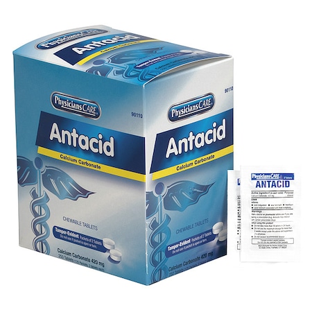 Physicianscare Antacid, Tablet, 420mg, PK125 90110