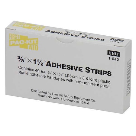 First Aid Only Bandage, Beige, Plastic, PK40 1-040