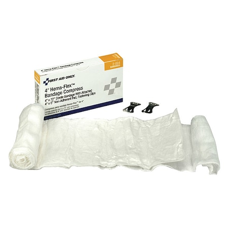 First Aid Only Bandage, Sterile, White, No, Gauze 2-004