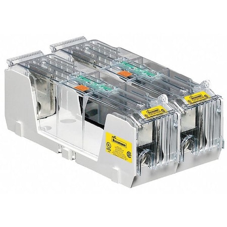 Eaton Bussmann Open Fuse Block, 225 to 400A Amp Range, 600V AC/DC Volt Rating, 2 Poles, Box Lug RM60400-2CR