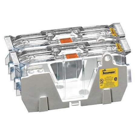 Eaton Bussmann Open Fuse Block, J UL Class, 600V AC/DC Volt Rating, 2 Poles, Box Lug JM60100-2CR