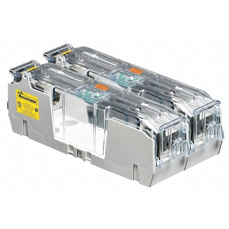 Eaton Bussmann Fuse Block, Industrial, 200A, 2 Pole HM60200-2CR