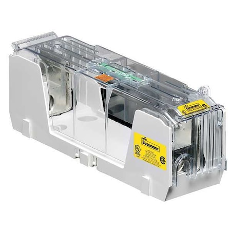 Eaton Bussmann Open Fuse Block, 225 to 400A Amp Range, 600V AC/DC Volt Rating, 1 Poles, Box Lug HM60400-1CR