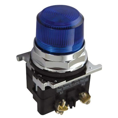 Eaton Pilot Light, 120VAC, Blue 10250T181LLP06