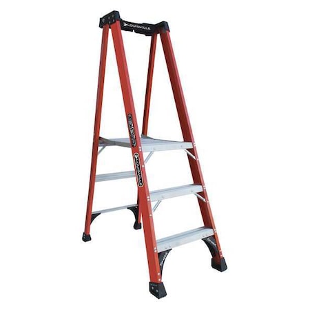 Louisville 5 ft 8 in Fiberglass Platform Stepladder, 375 lb Capacity FXP1803HD