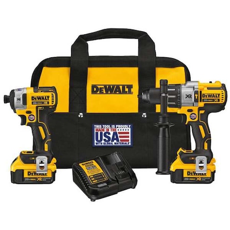 Dewalt Cordless Combo Kit 20V MAX Hammer Drill + Impact Driver DCK299M2