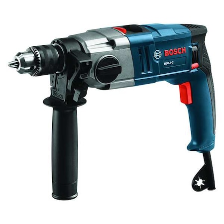 Bosch Hammer Drill, 1/2", 8.5A, 0 to 51,000bpm HD18-2