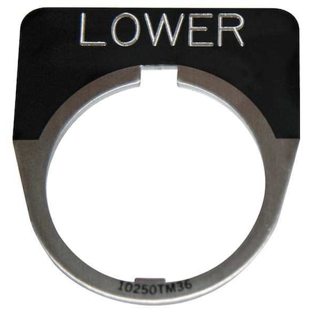 Eaton Legend Plate, Half Round, Lower, Black 10250TM23