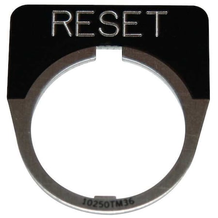 Eaton Cutler-Hammer Legend Plate, Half Round, Reset, Black 10250TM29