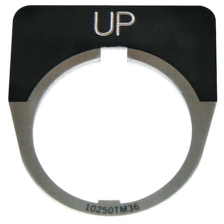 Eaton Legend Plate, Half Round, Up, Black 10250TM35