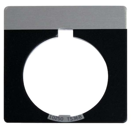 Eaton Blank Legend Plate, Half Round, Black 91000TJ36