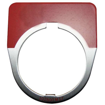 Eaton Blank Legend Plate, Half Round, Red 91000TM37