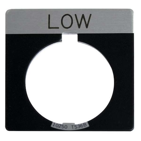 Eaton Legend Plate, Square, Low, Black 10250TS22