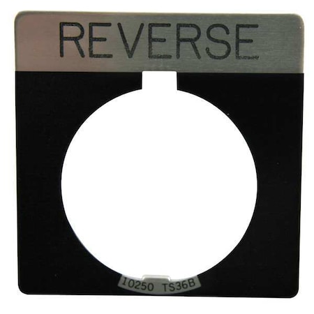 Eaton Cutler-Hammer Legend Plate, Square, Reverse, Black 10250TS30