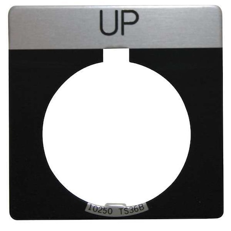 Eaton Cutler-Hammer Legend Plate, Square, Up, Black 10250TS35