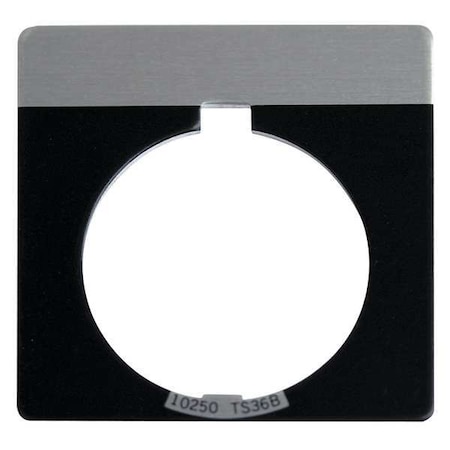 Eaton Cutler-Hammer Blank Legend Plate, Square, Black 10250TS36