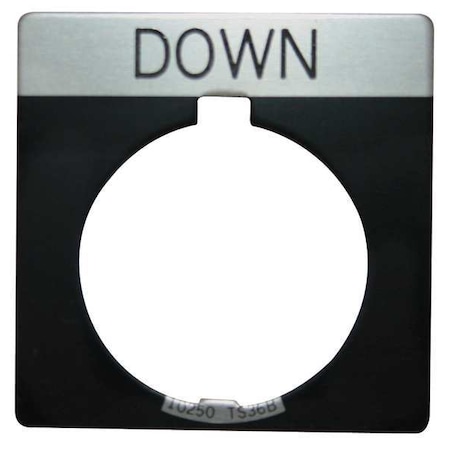 Eaton Cutler-Hammer Legend Plate, Square, Down, Black 10250TS74