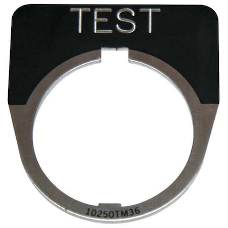 Eaton Legend Plate, Half Round, Test, Black 10250TM83