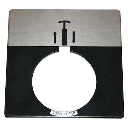 Eaton Blank Legend Plate, Push/Pull, Black 10250TPP18