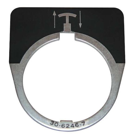 Eaton Legend Plate, Half Round, Push/Pull, Black 10250TR17