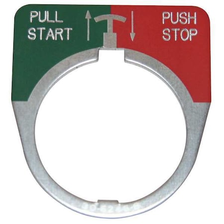 Eaton Cutler-Hammer Legend Plate, Push/Pull, Start/Stop 10250TR2