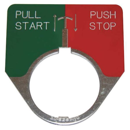 Eaton Cutler-Hammer Legend Plate, Push/Pull, Start/Stop 10250TR3