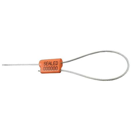 TYDENBROOKS EZ Loc Zinc Cable Seal, 14" L, PK250, Orange Color 1061061