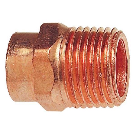 Nibco 1/4" NOM C x 1/2" MNPT Copper Adapter 604R 1/4X1/2