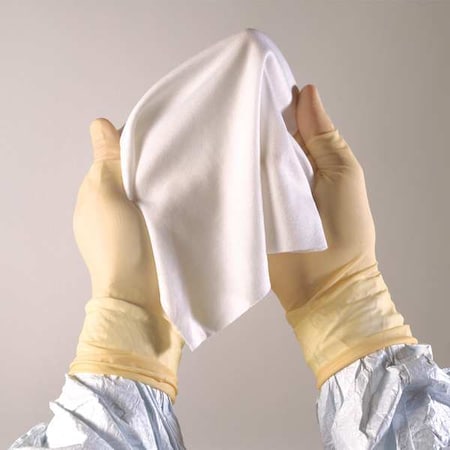 Berkshire Knitted Polyester Cleanroom Wipes 12" x 12", White CPSLP.1212.14