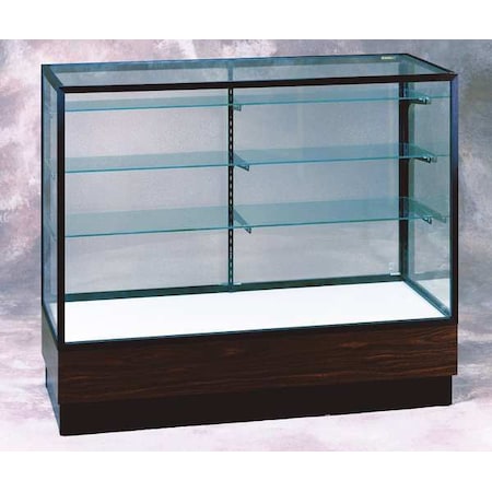 Ghent Counter Display Case 40"H x 48"L x 20"D, Merchandiser Series, Walnut 2010-4-BZ-WV