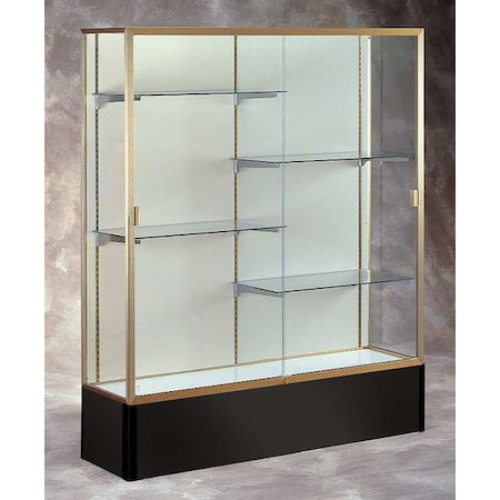 Ghent Display Case, 72X48X16, Black, Depth (In.): 16 374PB-GD-BK