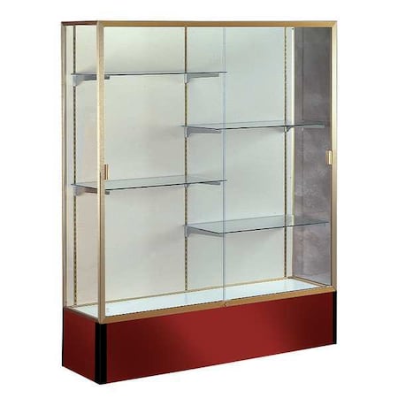 Ghent Display Case, 72X48X16, Maroon, Length (In.): 48 374PB-GD-MN