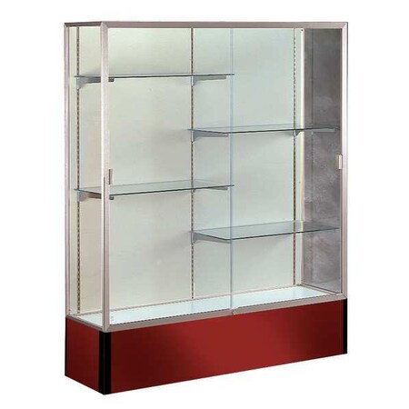 Ghent Display Case, 72X48X16, Maroon, Package Quantity: 1 374PB-SN-MN