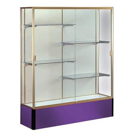 Ghent Display Case, 72X48X16, Purple, Package Quantity: 1 374PB-GD-PE