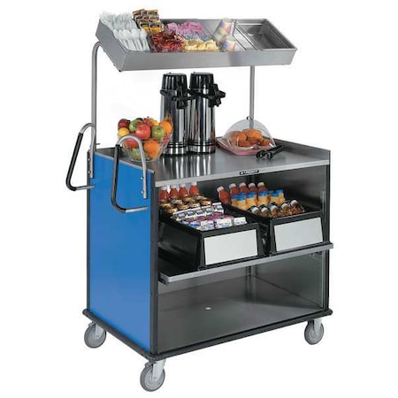 Lakeside Compact Mobile Kiosk, 49"x72-1/4"x28-1/4" 660B