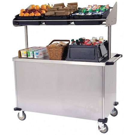 Lakeside Breakfast Cart, Stainless Steel, 54-3/4"x67"x28-1/4" 663
