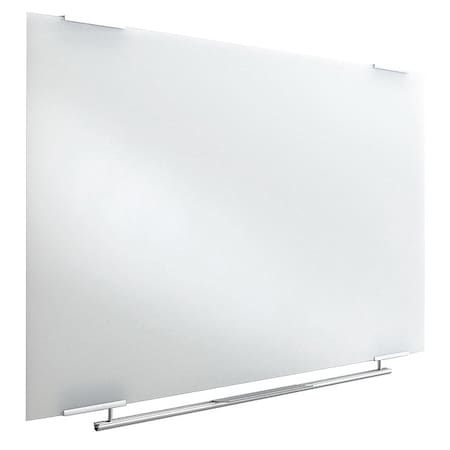 Iceberg Dry Erase Board, Glass, 36 in, 72 in, No Frame Frame, Ultra White, Gloss 31160