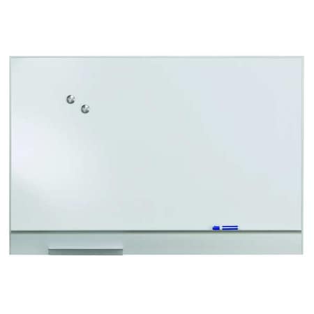 Iceberg Dry Erase Board, Steel, 32 in, 48 in, Aluminum Frame, White, Gloss 31240