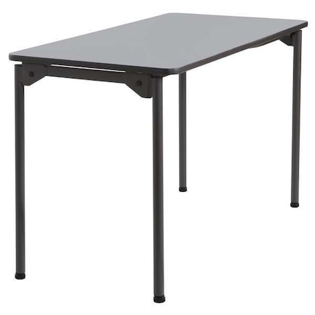 Iceberg Maxx Legroom Folding Table, Grey Top, Charcoal Frame, 24 in W x 42 in L x 29.5 in H 65807