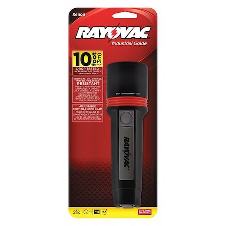 Rayovac Black No Xenon Industrial Handheld Flashlight, 28 lm R2DC