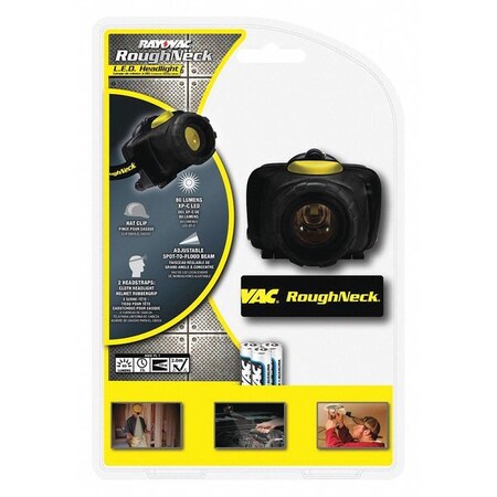 Rayovac RAYOVAC 80 Lumens, LED Black Headlamp RNHL3AAA-B