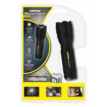 Rayovac Black No Led Industrial Handheld Flashlight, AAA, 260 lm RNT3AAA-B
