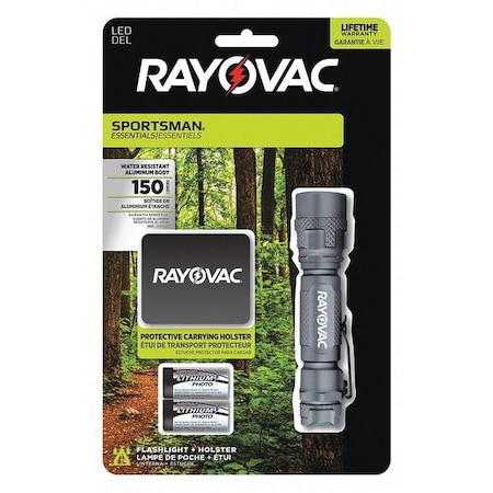 Rayovac Industrial Mini Flashlight, LED, Gray SP123A-B
