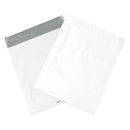 Zoro Select Expansion Poly Mailers, 11"x13"x4", White, PK100 39UK75