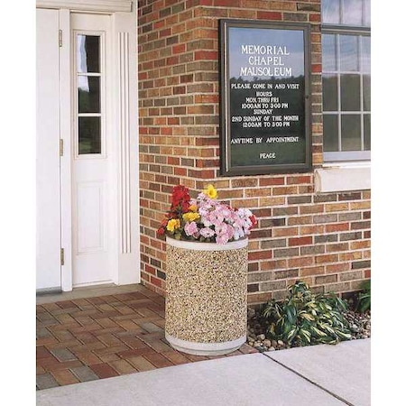 Wausau Tile Planter, Round, 18in.Lx18in.Wx24in.H TF4070W22