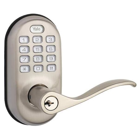 Yale Real Living Electronic Keyless Lock, Satin Nickel YRL210ZW619