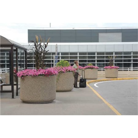 Wausau Tile Planter, Round, 54in.Lx54in.Wx40in.H TF4142W22