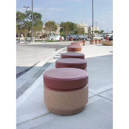 Wausau Tile Bollard, Round, 24in.Lx24in.Wx19in.H TF6082W22